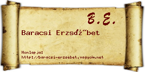 Baracsi Erzsébet névjegykártya