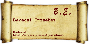 Baracsi Erzsébet névjegykártya