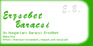 erzsebet baracsi business card